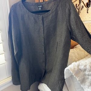 Eileen Fisher Linen/Viscose Blouse in Size M